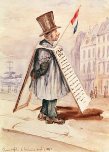 The Sandwich Board Man, Boulevard du Temple, 1839